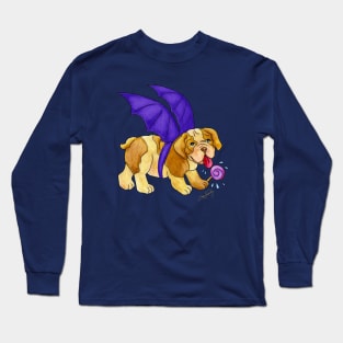 Sweet Halloween Bulldog Bat Long Sleeve T-Shirt